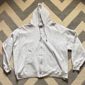 Men’s Champion Light Gray Zip Up Hoodie
